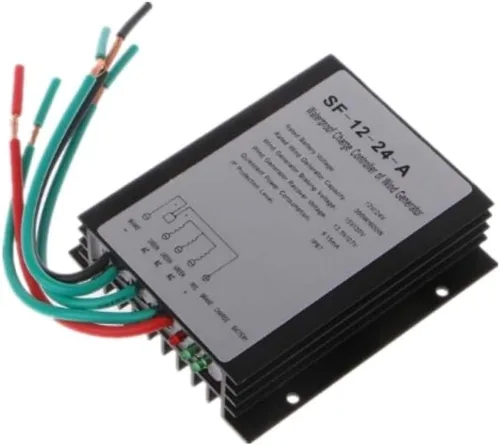 Vista 6 de Kit híbrido de turbina eólica de panel solar de 300 W (340 W): generador de turbina eólica de 100 W + 2 piezas de panel solar mono de 120