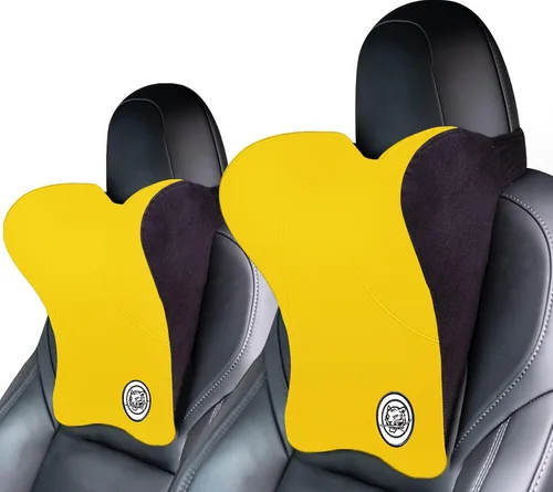 Vista 13 de Almohada para el Cuello del Asiento de Coche para Conducir, Almohada de Reposacabezas de Espuma Viscoelástica Suave con Correa Ajustable y Funda