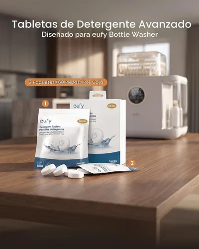 Vista 2 de eufy - Lavadora de biberones, tabletas de detergente, 60