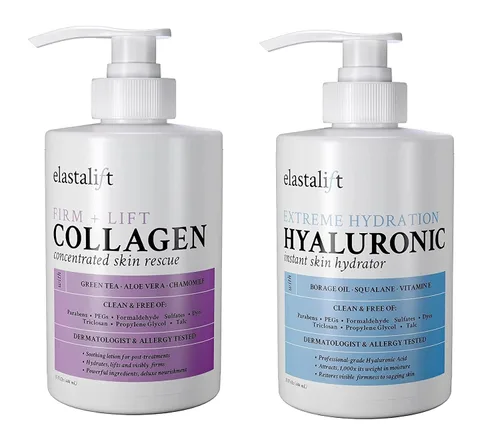 Vista 13 de Elastalift Suero de colágeno para la cara + crema corporal de colágeno y crema hidratante facial, paquete de 2 piezas para el cuidado de la piel