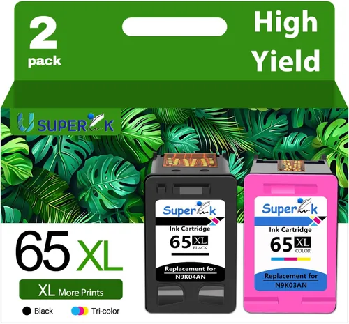 Vista 8 de SuperInk Cartucho de tinta remanufacturado 65XL para HP 65 65 XL compatible con HP Envy 5055 5058 5052 DeskJet 3755 2622 2655 2624 3720 3721 3722