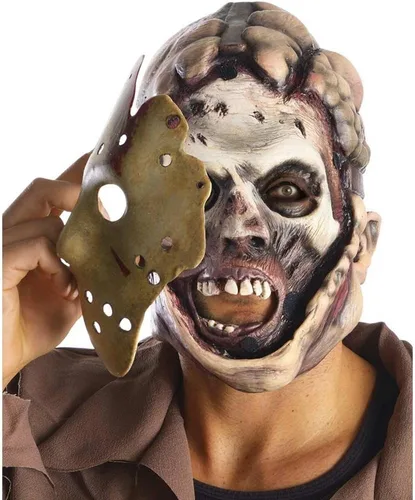 Vista 2 de Máscara doble de Jason de Viernes 13, disfraz para hombres de Rubie