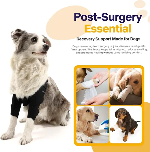 Vista 3 de Codera de perro para codo y hombro de mascotas para artritis de codo, displasia, callos de codo, codo para pierna delantera, protector de codo