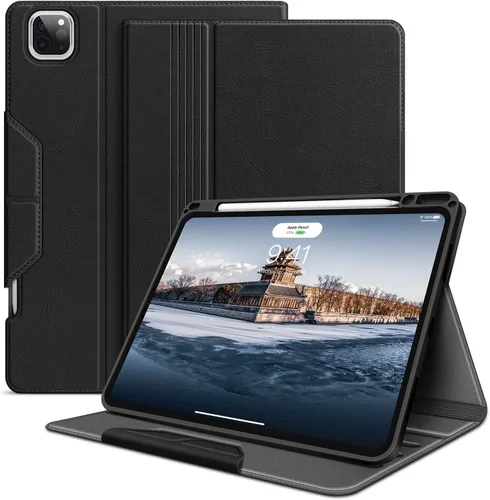 Vista 10 de H HOLIMET Funda para iPad Pro de 11 pulgadas 2022 4ª/3ª/2ª/1ª Generación 2021/2020/2018 con soporte para lápiz, cuero PU protector con bolsillo