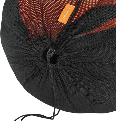 Vista 5 de 1 saco de dormir de malla de 68L, bolsa de almacenamiento, bolsa de lavandería con cordón, malla de poliéster resistente al desgarro, parte inferior