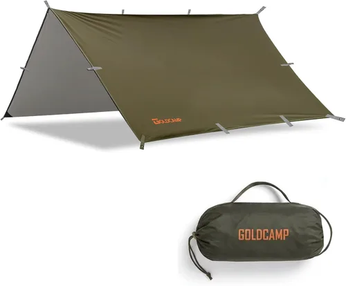 Vista 7 de Lona de camping GOLDCAMP 70D PU15000mm impermeable con protección UV50+ (10 x 10 pies)
