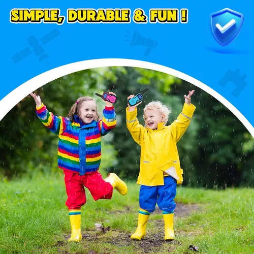 Vista 9 de Wishouse Walkie Talkies para adultos y niños, recargable de largo alcance, paquete de 8 unidades, regalo familiar para acampar