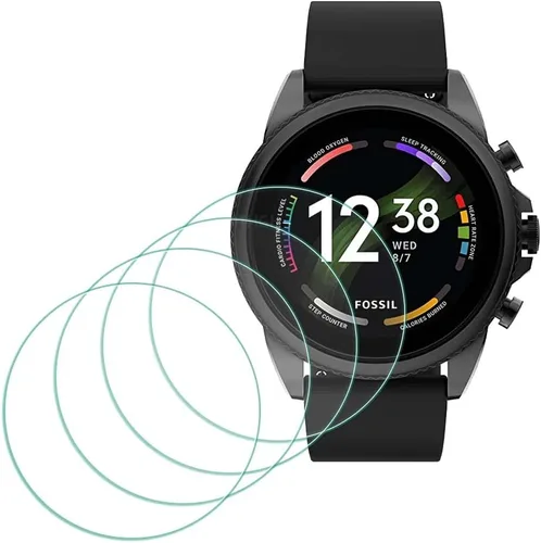 Vista 6 de [Paquete de 4] Protector de pantalla para AMAZFIT T-Rex 2, borde 2.5D diseñado para AMAZFIT T-Rex 2,9H, protector de pantalla de vidrio templado
