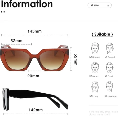 Vista 4 de kimorn Gafas de sol para mujeres y hombres de moda retro gafas de sol de moda K1354
