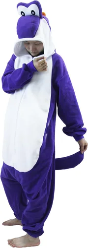 Vista 5 de Pijama unisex de Yoshi Kigurumi de Yoshi Kigurumi para adultos, para Halloween, Navidad, anime, verde, disfraz de Yoshi, disfraz para pareja
