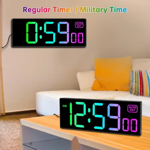 Vista 6 de Soobest - Reloj de pared digital con temporizador de cuenta regresiva remoto, temporizador eléctrico de segundos para gimnasio, sala de estar