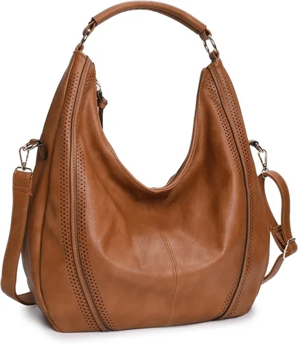 Vista 2 de Bolsos Hobo para mujer, bolsos grandes, bolsos de diseñador de piel sintética de gran tamaño, bolsos cruzados de hombro elegantes