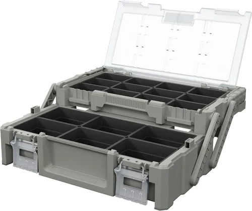 Vista 11 de Keter Stack-n-Roll - Sistema de almacenamiento de herramientas con ruedas de 3 piezas – Incluye carro, caja de herramientas y estuche profundo