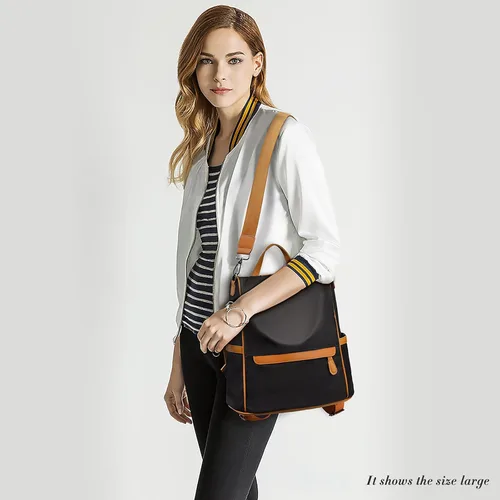 Vista 7 de Charmore - Mochila de viaje para mujer, de nylon, antirrobo, resistente al agua, ligera, estilo casual