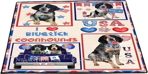 Vista 13 de Doggie of the Day Bluetick Coonhound - Tapete para perros - Día de la Independencia del 4 de julio - El mejor tapete para perro - Decoración