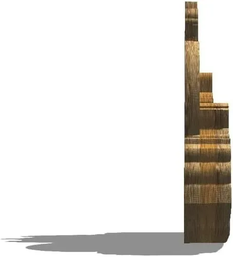 Vista 2 de Imán de madera para nevera de Sao Paulo de Estados Unidos, 3D, monumentos de viaje, coleccionables, recuerdos, decoración hecha a mano2