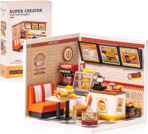 Vista 9 de Super Creator-Juego de Construcción de Bloques Mini Modelo para Adultos, Kit de Casa de Plástico en Miniatura Super Tienda-Juguetes de Bloques