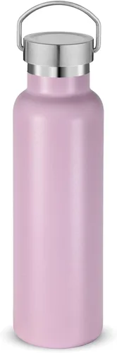 Vista 47 de Neihepal Botellas de agua de acero inoxidable negras, botella de viaje de doble pared con aislamiento al vacío de 20 onzas con tapa a prueba
