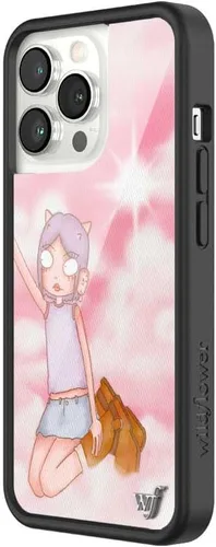 Vista 2 de Fundas Wildflower - Compatibles con Apple iPhone 13 Pro Protector de goma negro, certificado de prueba de caída de 4 pies, propiedad de mujeres