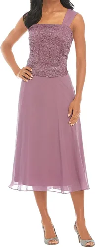 Vista 2 de Vestidos para madre de la novia, vestido de gasa de encaje para mujer, vestido de noche formal, vestidos de abuela con chaqueta