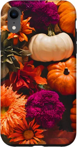 Vista 24 de Funda con temática de otoño para iPhone 16, diseño de calabaza, niña, mujer, diseño vintage de otoño