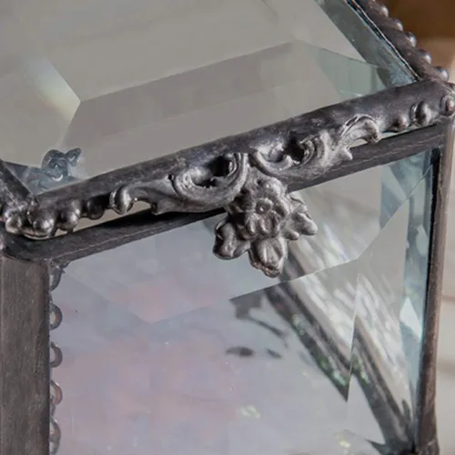 Vista 6 de J Devlin - Joyero decorativo de cristal biselado, caja 153