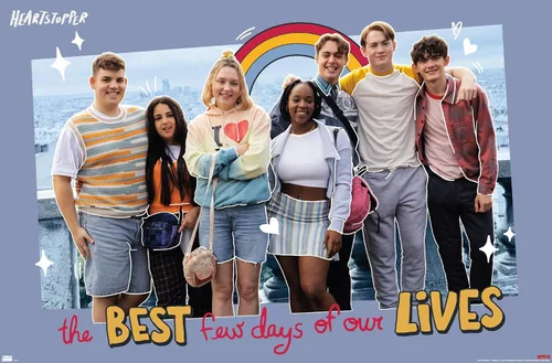 Vista 9 de Netflix Heartstopper: Season 2 - Póster de pared de Best Few Days, 22.4 pulgadas de largo x 14.7 pulgadas de ancho, versión enmarcada de madera