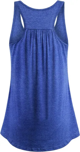 Vista 44 de Cestyle - Camiseta sin mangas para mujer, cuello redondo, corte holgado, para entrenamiento