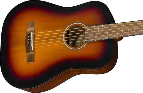Vista 3 de Fender FA-15 - Guitarra acústica de cuerda de acero a escala 3/4, con 2 años de garantía, Sunburst, con bolsa de concierto