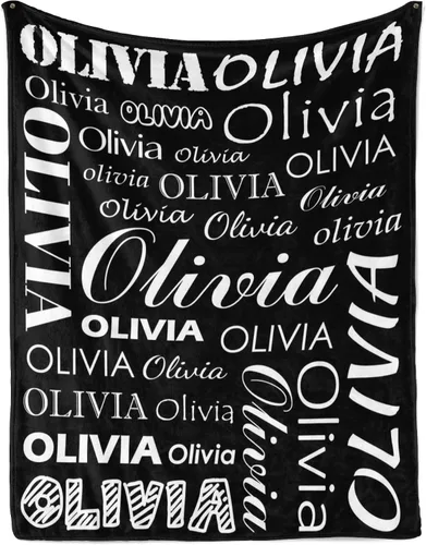 Vista 14 de Manta personalizada con nombre para niños y adultos, manta de franela personalizada con nombre