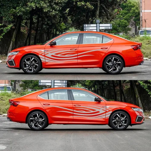 Vista 7 de Calcomanías autoadhesivas para carrocería de automóvil, calcomanías autoadhesivas a rayas para automóviles, SUV, camionetas y camiones, paquete de 2
