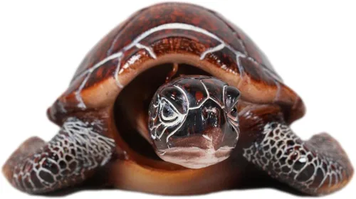 Vista 4 de Ebros Gift Océano náutico Coloridos tonos de concha roja gigante tortuga marina nadando Bobblehead Figurita 6 pulgadas de largo, tortugas reptiles