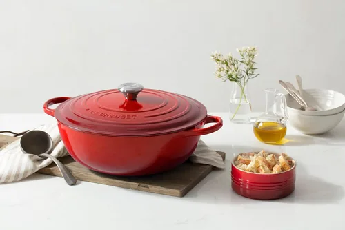 Vista 6 de Le Creuset Signature - Horno de chef de hierro fundido, 7.5 cuartos de galón, Artichaut