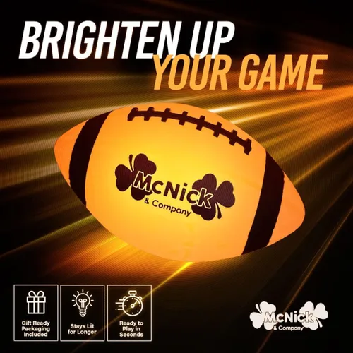 Vista 8 de MCNICK & COMPANY Balón de fútbol que brilla en la oscuridad, bola LED ultra brillante con bomba y batería de larga duración, regalo divertido