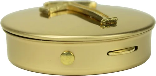 Vista 2 de Abbey & CA Gift Gold Latin Cross Pyx Contenedor