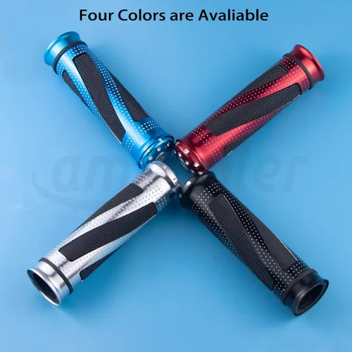 Vista 5 de Empuñaduras universales para manillar de motocicleta para motocicletas con agarre izquierdo de 7/8 pulgadas y 1 pulgada derecha, disponibles en una