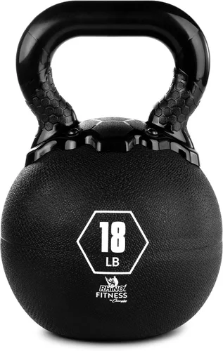 Vista 13 de Champion Sports Rhino - Pesas rusas de goma, color negro, equipo de entrenamiento de fuerza de primera calidad, varios pesos