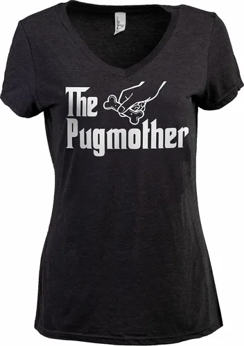 Vista 49 de The Dogmother Divertida camiseta con cuello en V para mujer, con cuello en V (italiano) Greyhound