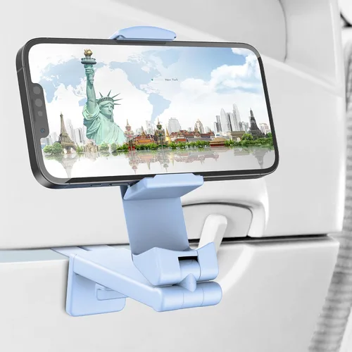 Vista 19 de Perilogics - Soporte universal para teléfono en vuelo de avión. Visualización manos libres con rotación multidireccional de 360 grados.