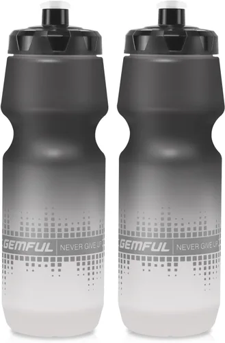 Vista 8 de GEMFUL Botella de agua para bicicleta de 24 onzas, paquete de 2 botellas de agua para ciclismo, sin BPA, con tapa a prueba de fugas, se adapta a