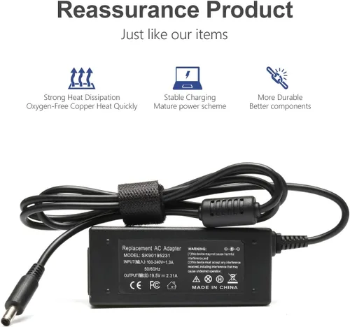 Vista 3 de 45W AC Adapter Compatible with Dell XPS 13 9333 9343 9350 9360 9370 XPS 12 9Q23 9Q33,LA45NM131 DA45NM131 Inspiron 11 3000 13 5000 7000 14 3000 5000