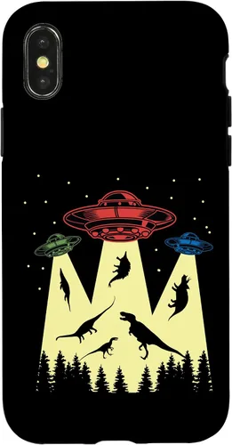 Vista 5 de Funda vintage de secuestro alienígena de dinosaurio para iPhone 17