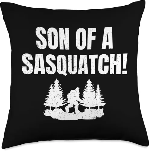 Vista 4 de 90s Nostalgia Gifts and Accessories Sasquatch T Sasquatch Son Retro Bigfoot Love T - Almohada de jabón para hombres y niños, 16 x 16 pulgadas