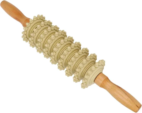 Vista 8 de YUYTE Rodillo de masaje de madera para cintura y muslo, puntos de liberación de piernas delgadas para celulitis, dolor de fascia para mujeres