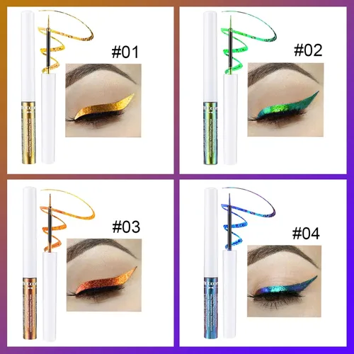Vista 2 de 6 colores Chameleon Liquid Eyeshadow Metallic Glitter Shimmer Eye Shadow Set de Sombras de Ojos Multicromo de larga duración Impermeable Set