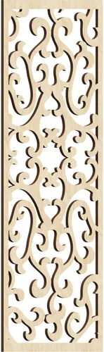 Vista 121 de 9 3/8 pulgadas de ancho x 24 3/8 pulgadas de alto x 1/4 de alto Smithfield paneles de pared de madera con calado, abedul