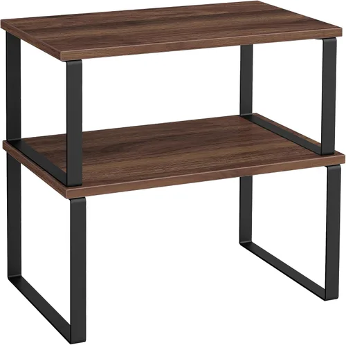 Vista 31 de SONGMICS Estante Organizador de Gabinete, Juego de 2 Estantes de Encimera de Cocina, Almacenamiento de Cocina, Estante de Especias, Apilable