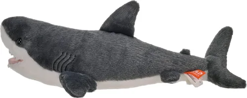 Vista 8 de Wild Republic Gran tiburón blanco de peluche, peluche de juguete, regalos para niños, Cuddlekins de 13 pulgadas