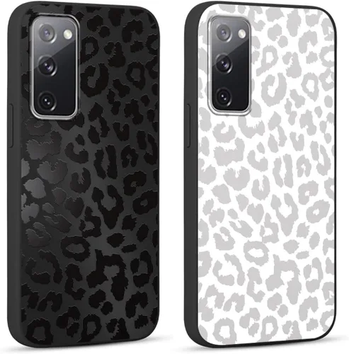 Vista 87 de Pack de 2 fundas con estampado de guepardo para Samsung Galaxy A03s 4G de 6.5", fundas de diseño de patrón de leopardo de lujo, de silicona suave