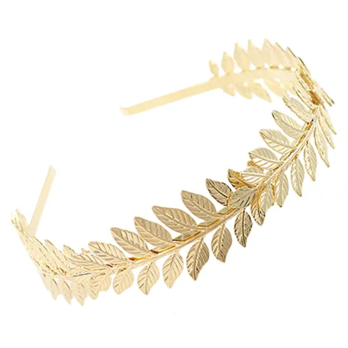 Vista 9 de WLBON Diadema de hojas de Halloween, corona de diosa romana, bandas para el cabello, diadema de hojas, diadema para mujer, Navidad, boda Paquete